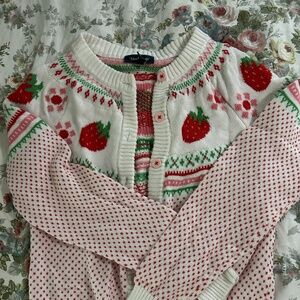 ModCloth Strawberry Sweater